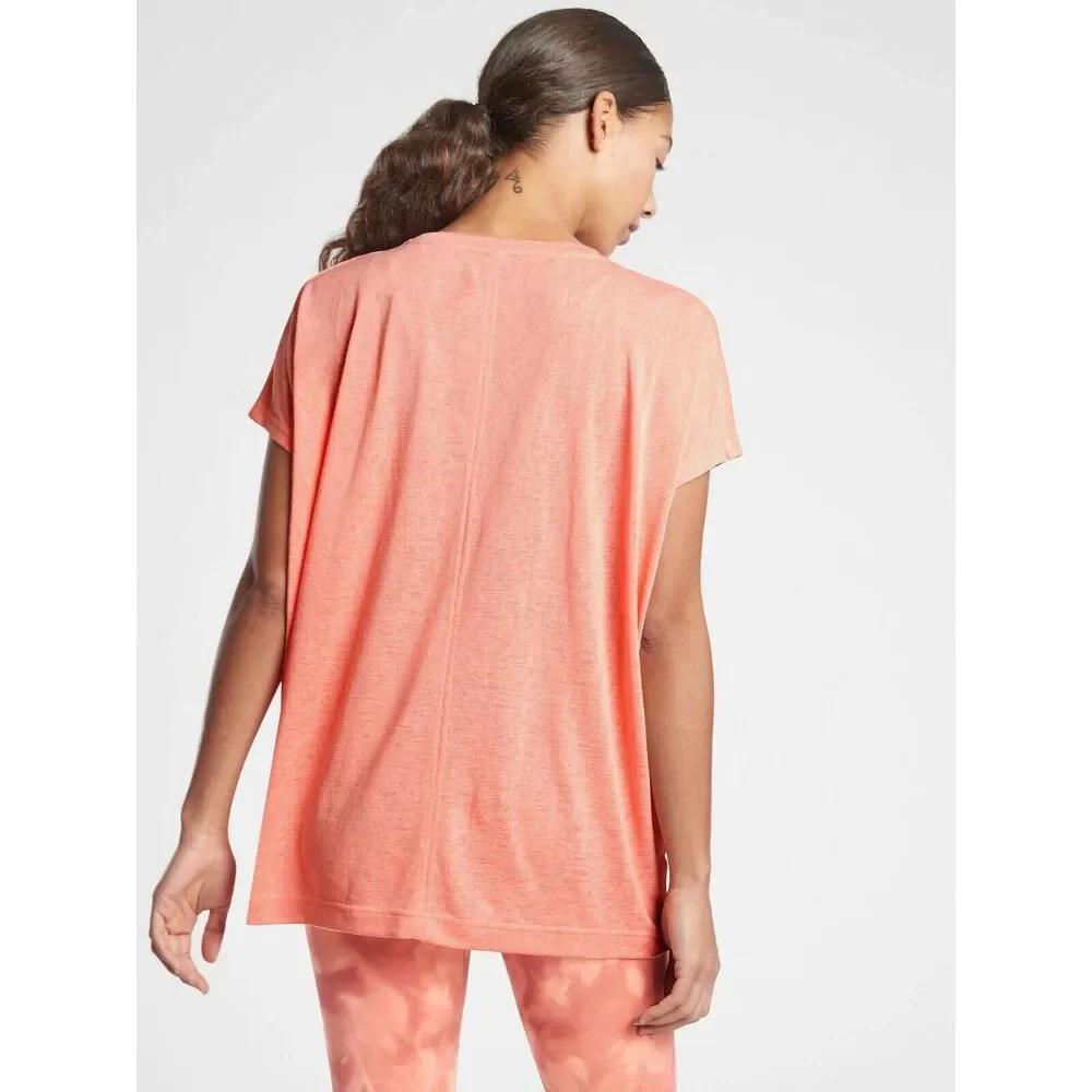 NWT Athleta Release Tee, Island Coral, Size M - Picture 4 of 11